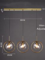 Cognac Smoky Gray Clear Glass Ball LED