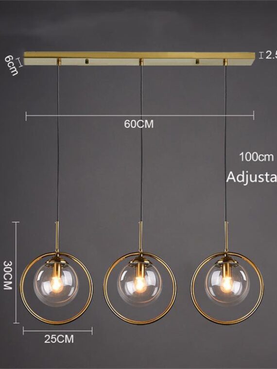 Cognac Smoky Gray Clear Glass Ball LED
