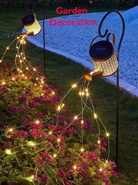 Solar Watering Can Light Hanging Kettle Lantern Light