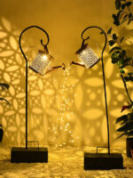 Solar Watering Can Light Hanging Kettle Lantern Light