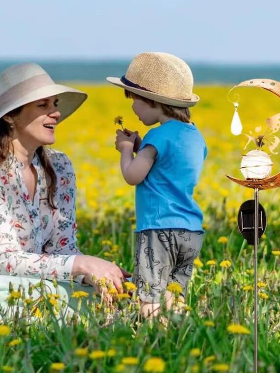 Led Solar Lamp Wrought Iron Hollow Elf