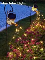 Garden Solar Watering Can Light Hanging Kettle