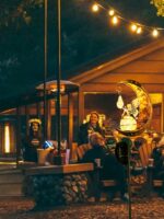 Led Solar Lamp Wrought Iron Hollow Elf