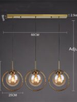 Cognac Smoky Gray Clear Glass Ball LED