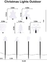 5 Pack Solar Christmas Stake Light Outdoor