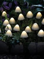 LED Solar String Lights Waterproof Mushroom