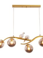 Cognac Smoky Gray Clear Glass Ball LED