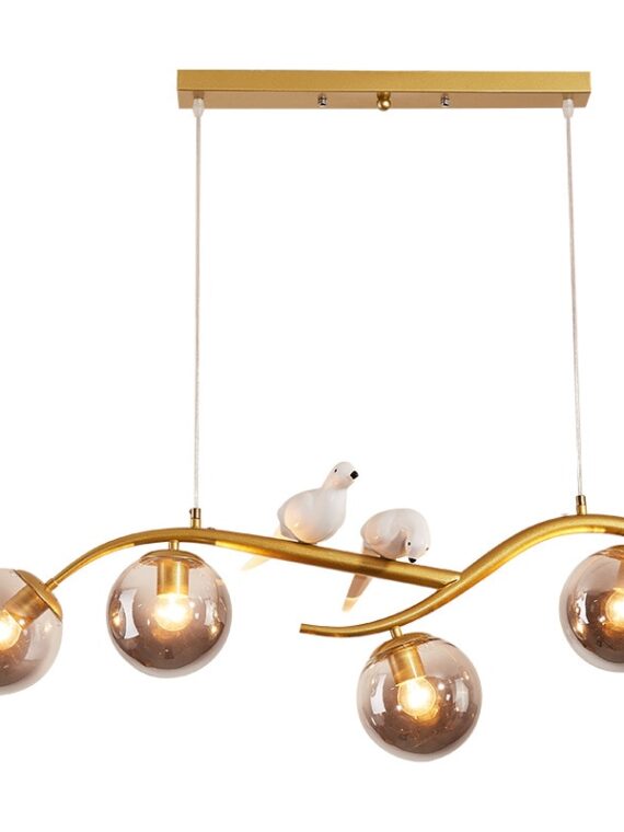 Cognac Smoky Gray Clear Glass Ball LED