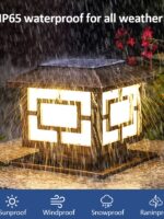 Outdoor Post Lights,IP65 Waterproof Solar
