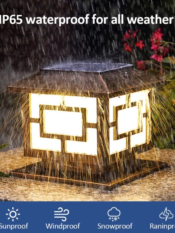 Outdoor Post Lights,IP65 Waterproof Solar