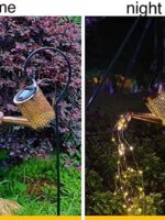 Garden Solar Watering Can Light Hanging Kettle