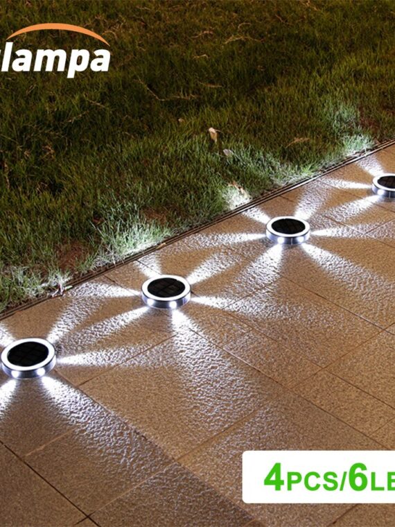 6LED Outdoor Solar Ground Light for Path Lawn