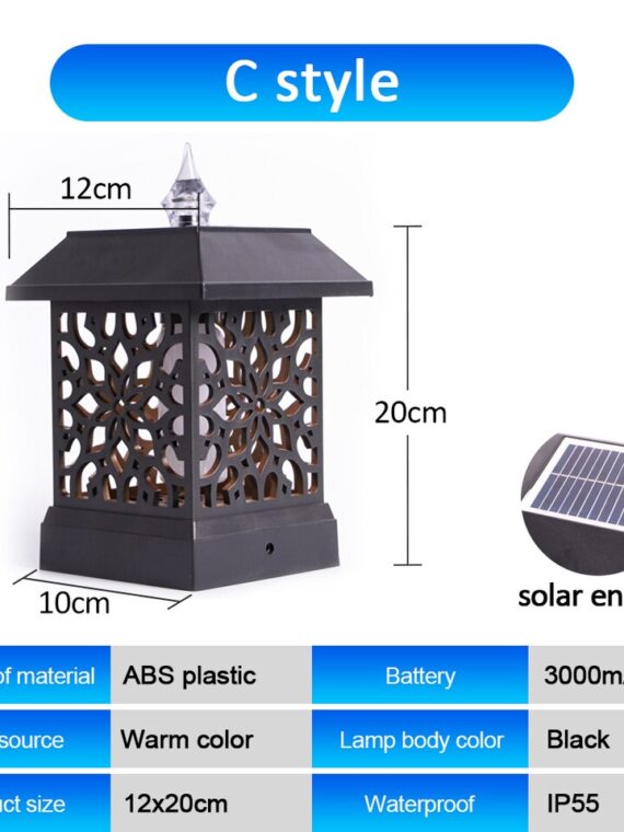 Outdoor Post Lights,IP65 Waterproof Solar