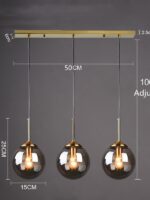 Cognac Smoky Gray Clear Glass Ball LED