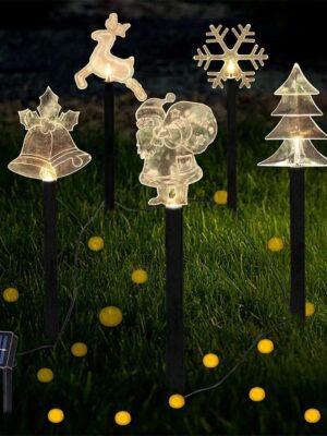 5PCS Led Christmas Solar Light Waterproof Outdoor