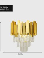 Modern crystal chandelier living room