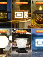 Outdoor Post Lights,IP65 Waterproof Solar