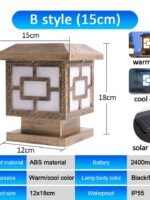 Outdoor Post Lights,IP65 Waterproof Solar