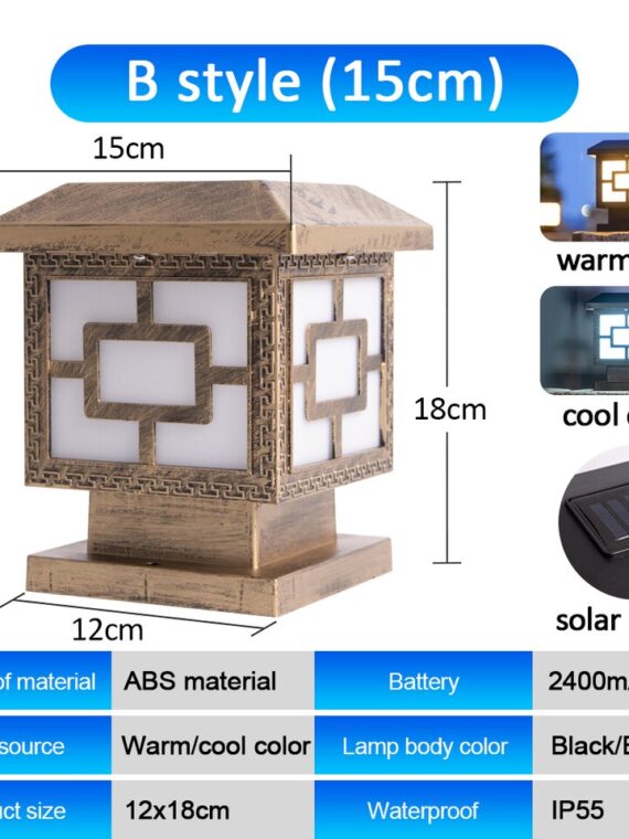 Outdoor Post Lights,IP65 Waterproof Solar