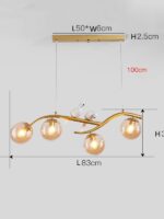 Cognac Smoky Gray Clear Glass Ball LED