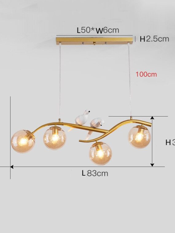 Cognac Smoky Gray Clear Glass Ball LED