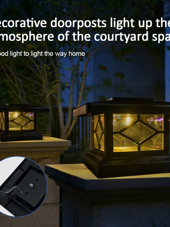 Outdoor Post Lights,IP65 Waterproof Solar