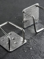 Kitchen Organizer Sponge Holder Soap Drying Rack Self Adhesive Sink Drain Racks Stainless Steel Sink Wall Storage Racks Hooks